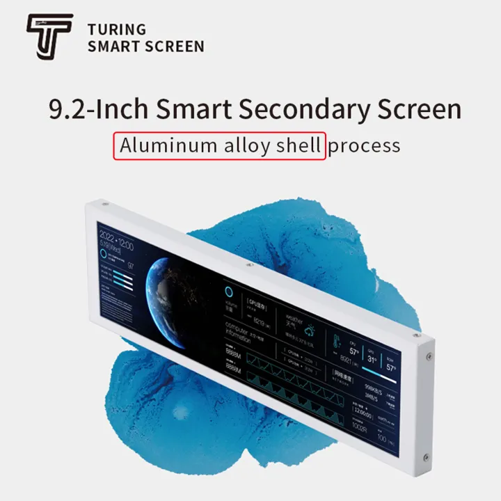TURZX%209.2%20Inch%20USB%20Secondary%20Screen%20for%20Computer%20Chassis%201920*462%20IPS%20LCD%20Type-C%20Display%20CPU%20RAM%20GPU%20HDD%20FPS%20Weather%20Monitor%20-%20Image%202