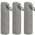 3 Pack Golf Towels, 30cm*30cm,11.81in*11.81in, Microfiber Waffle Pattern Golf Towel-Contains Golf Towels in Three Colors of Blac.