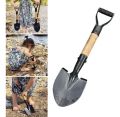 20 inch Heavy Duty Manganese Steel Wooden Long Handle Shovels Outdoor Spade Shovels for Digging Planting Gardening Tools. 