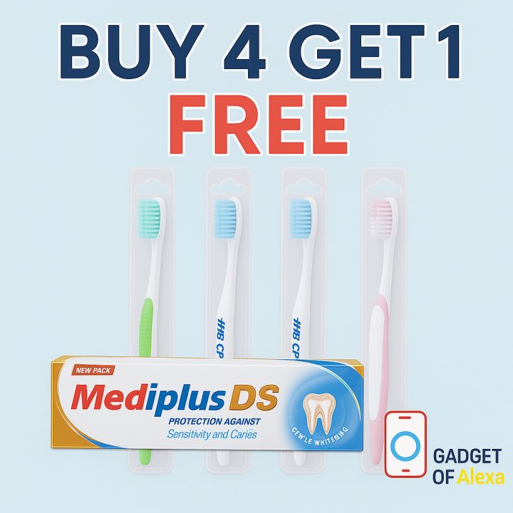 Free Mediplus DS toothpaste with 4 toothbrushes – Perfect care combo ...