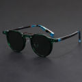 Retro Metal Frame Oval Sunglasses for Women Men Trendy Punk Round Sun Glasses Luxury Brand Designer Driving Shades. 