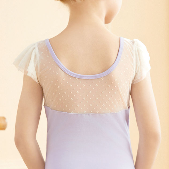 Girls%20Black%20Ballet%20Leotard%20Ruffle%20Sleeve%20Dance%20Bodysuit%20Cotton%20Gymnastic%20Leotards%20Soft%20Mesh%20Splicing%20Ballerina%20Outfits%20-%20Image%206