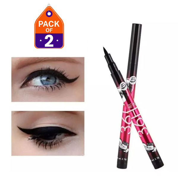 Pack of 2 & 1 Yankina Black Eyeliner Markers – Precision Eye Makeup Tools Multiple pack