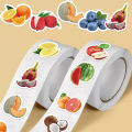 500PCS creative fruit roll stickers for decorating phone cases, laptops, suitcases, DIY waterproof stickers. 