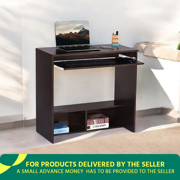 Andormahal Standard Laptop/Computer Table With Book shelf (Melamine Laminated Board)