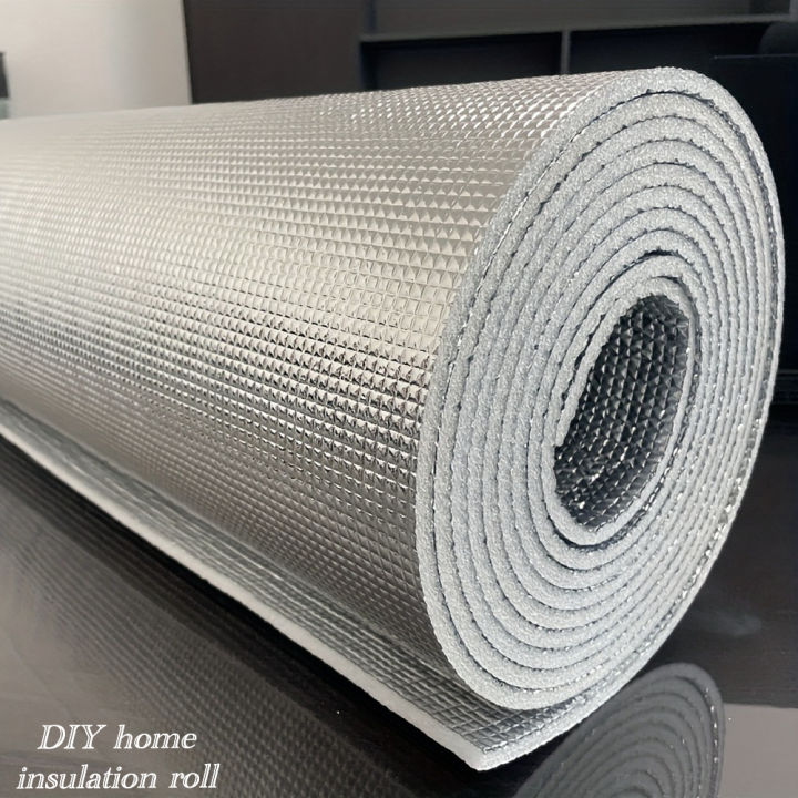 1 Roll 3.5mm-50x300cm Double-Sided Reflective Aluminum Foil Insulation Cotton Ideal for Windows RVs Garage Doors Pipe Room Roof