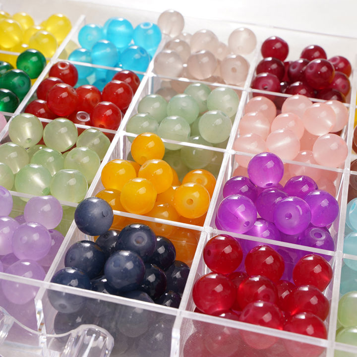 100/500pcs Glass Round Beads Multicolour 4/6/8mm Loose Round Beads For Jewelry Making, DIY Friendship Bracelets Beading Kits