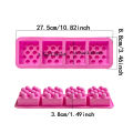 4-chamber square massage point soap silicone mold, handmade aromatherapy mold, DIY candle and soap making mold.