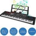 MQ-6104 61 Keys Electronic Keyboard Digital Piano | Portable Digital Keyboard Beginners Electronic Piano Keyboard with Microphone | 16 Timbre 8 percussion Instrument Sound 10 Rhythm 6 Demos. 