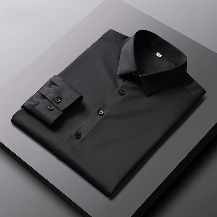 Men's%20Casual%20and%20Fashionable%20Long%20Sleeved%20Solid%20Color%20Shirt%20Non%20Ironing%20and%20Wrinkle%20Resistant%20Business%20Top%20-%20Image%205