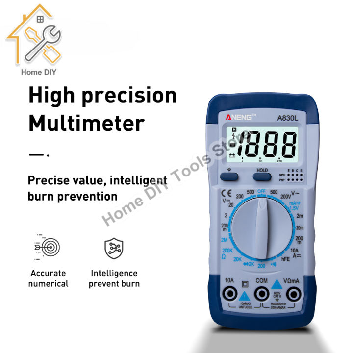 A830L LCD Digital Multimeter AC DC Voltage Diode Freguency Multitester
