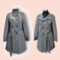 Elegant Swirl Pattern Trench Coat for Women.
