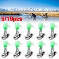 5/10pcs Fishing Bite Alarms Fishing Rod Bells Tip Clip Bells Ring Green ABS Fishing Accessory Outdoor Pole Fish Bites Indicators. 
