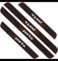 Door Sill Plate Protectors Guards Sill Scuff Cover Panel Step Protector (Sports, Black & Red, Pack of 4). 