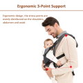 Baby Carrier Newborns To Toddler 7-45lbs All Seasons Foldable Baby Carriers Front and Back with Hip Seat Lumbar Support.