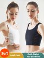 Women Breathable Chest Breast Binder Side Buckle Short Vest Tops Underwear Tank Wireless Wrap Bandages Flat Tomboy Seamless.