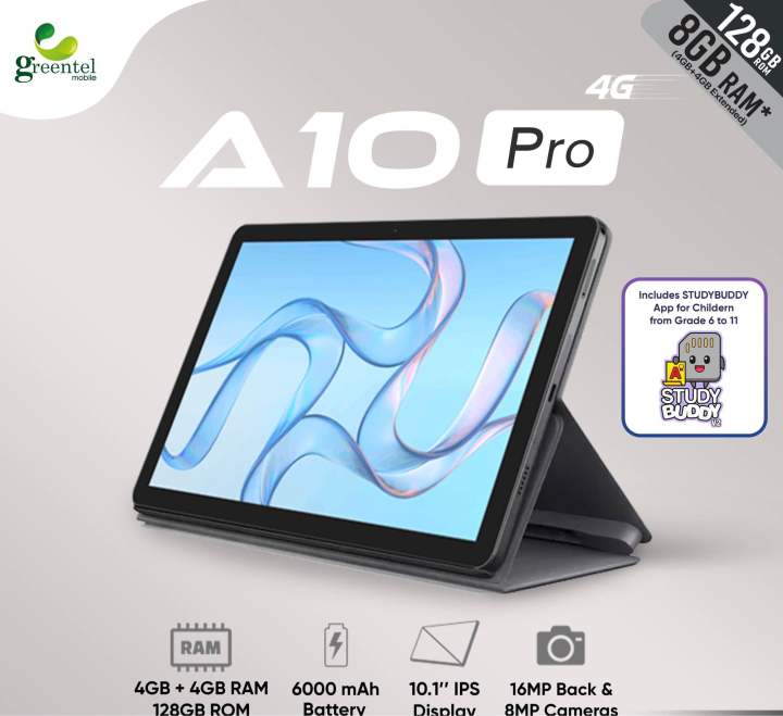 Greentel%20A10%20Pro%204G%20Tab%204+4GB%20RAM%20128GB%20With%20Free%20Keyboard,%20Mouse,%20Stylus%20Pen,%20Pouch,%20Tempered%20Glass%20And%20OTG%20Adapter%20-%20(TRCSL%20Approved)%20-%201%20Year%20Company%20warranty%20-%20Image%204