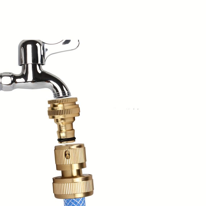 3/4"%20Brass%20Hose%20Quick%20Connect%20Set%20-%20Universal%20Garden%20Connectors%20Kit%20with%202%20Quick%20Connectors%20&%201%20Hose%20Repair%20Connectors%20Fitting%20-%20Image%203