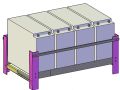 Tall Tubular 4 Batteries Rack, Modular Battery Rack. 