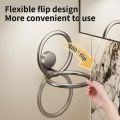 Suction Towel Rack Waterproof Rotatable for Bathroom Hand Towel Ring Sink Wall-Mounted Strong Hold Bathroom Organizer.