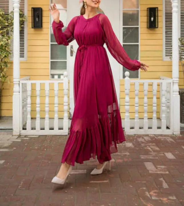 Chiffon%20Long%20Maxi%20Dress%20For%20Women's%20Party,%20Formal%20Wear%20-%20Image%203