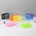 Colorful Transparent Cosmetic Bag Women Makeup Bag PVC Jelly Wash Bag Large Capacity Travel Cosmetics Organizer Makeup Pouch. 