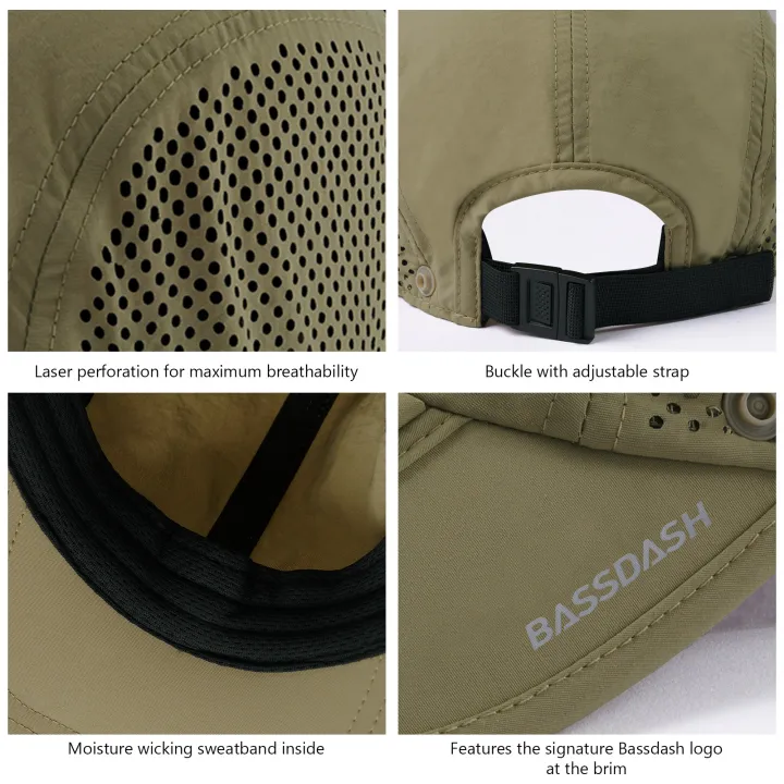 BASSDASH%20UPF%2050+%20Foldable%20Fishing%20Hat%20Baseball%20Cap%20with%20Removable%20Neck%20Flap%20Portable%20for%20Men%20Women%20Golf%20Hiking%20-%20Image%206