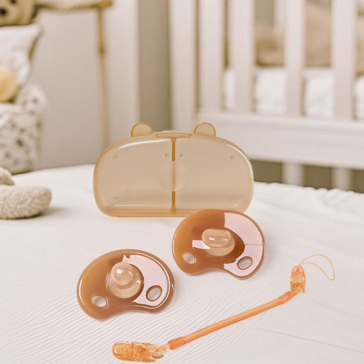 Spring Baby Pacifier 4pcs Baby Silicone Pacifier Set With Bear Storage Box Spring Pacifier ...