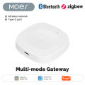 MOES New Multi-mode Smart Gateway ZigBee Bluetooth Mesh Hub Work with Tuya Smart App Voice Control via Alexa  Home. 