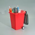 1pc Portable Mini Office Desk Trash Bin Pen Holder - Office Supplies Storage. 