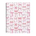 Coquette notebook-Pink bows- Girls aesthetic notebook- A5 lined pages, school notebook , coquette notebook for girls bow notebook. 