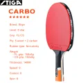 STIGA CARBO 6 Star Table Tennis Racket 5+2 Carbon Ping Pong Paddle for Advanced Fast Attack Both Side Non-sticky Rubbers. 