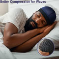 4Pcs Wave Cap, Silk Stocking Wave Caps for 360 Waves, Silky Durag for Men, Stain Caps (2*Blue 2*Black).