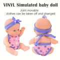 Reborn Baby Doll Realistic Silicone Vinyl Touching Imitation Baby Doll,Mini Silicone Baby Dolls Soft Body for Toddlers' Gift. 