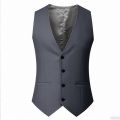 M-5XL Spring/summer Man Suit Vest Sleeveless Vest with Adjustable Waist Single Breasted Solid Color Business Suit Vest Wedding.