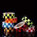 PVC Reflective Sticker Square Grid Checkered Pattern Reflector Tape Fluorescent Reflect Film for Truck Car Road. 