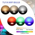 1-10PCS Tuya WiFi GU10 LED Spotlight Smart Light Bulb Dimmable 1-100% Lamps Smart Life App Control Works with Alexa  lightify. 