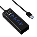 USB Hub 4 Port USB Hub Extender 2.0 3.0 Fast Speed Splitter Adapter Power 4 In 1 Docking Station USB Cable Computer PC. 