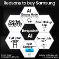 SAMSUNG RT41DG6A2BSLHL 396 Litres Bespoke Double Door AI WiFI Refrigerator. 