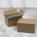Brown Corrugated Cardboard Mailer Box with Lids Small Item Shipping Box Single Wall 5.7x3.3x4.1inches 32Lb/sq Inch.