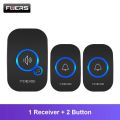 Fuers Wireless Doorbell Waterproof Door Chime Kit Welcome Chime Home Door Bell Intelligent 32 Songs Melodies Sound And LED. 