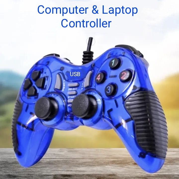 2.0 Blue USB Gamepad Joystick USB Joypad with Analog Control Game Controller For PC Laptop Computer For Win7/8/10 XP/For Vista