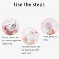 Contact Lens Cleaner Case With Tweezer & Applicator Manual Rotary Lens Washer | Cleaner Travel Plastic Container Storage Soaking Box | Lens Washer + Tweezer & Applicator |. 