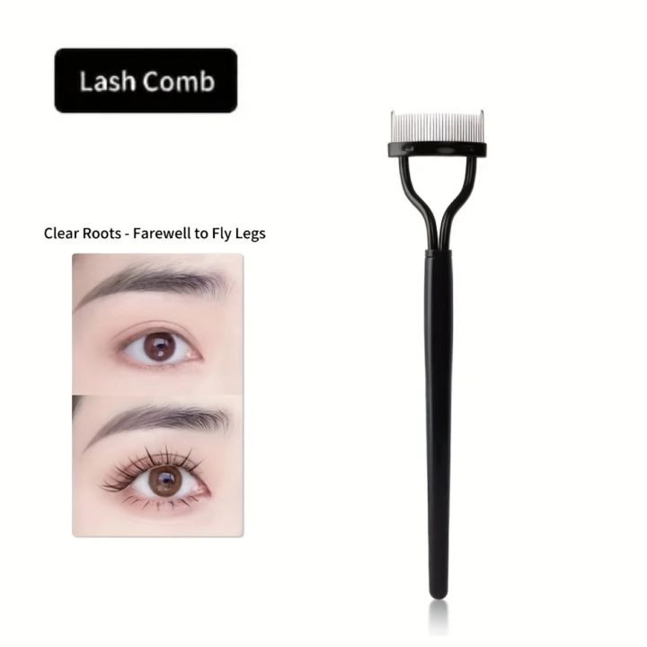 Professional Lash Separator Comb — Stainless Steel Curved Eyelash ...