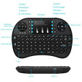 7 Colors i8 Keyboard Backlight English Russian Air Mouse Wireless Touchable Remote Control for Smart TV Box Desktop Touchpad PC. 