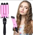 Hair Waver Curler, Professional Hair Curling Iron Wand, Curling Wand Curler, 3 Barrel Curling Iron Ceramic Fast Heating Hair Curler, Two Gear Temperature Control Hair Waver for Beachy/Frizz Free Waves. 