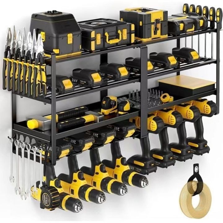Dc Tool Rack Hand Power Tool Organizer Rack Wall Mounted Floating Tool cabinet ...