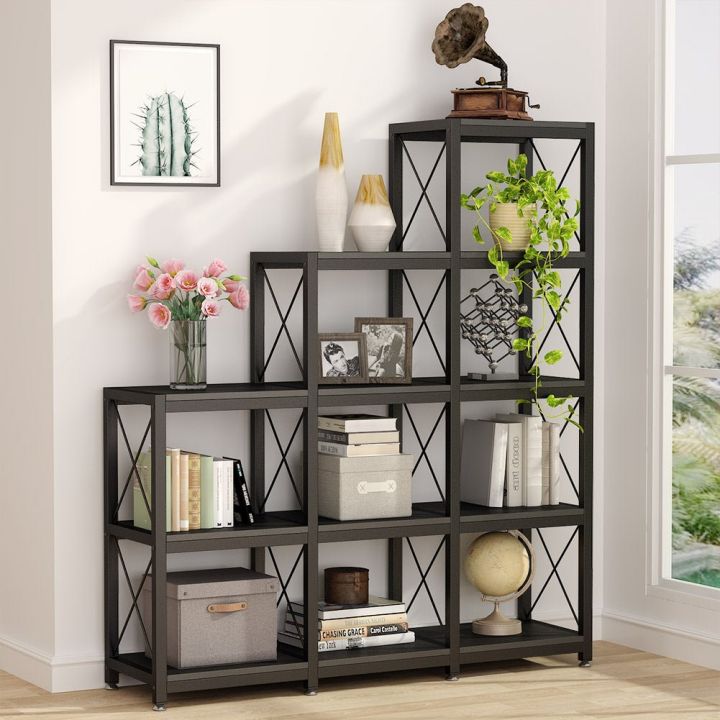 Ladder Bookshelf, 12 Shelves Industrial Etagere Bookcase

Customize