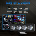 Motorcycle 4 Lens Led Headlight Spotlights High Brightness Motorcycle Driving Light Fog Lamp Motorbike Scooter Running Lamp 12V. 