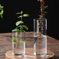 Transparent Glass Hydroponic Vase Minimalist Glass Vase Cylinder Flower Vase for Wedding Living Room Decorative Gift. 